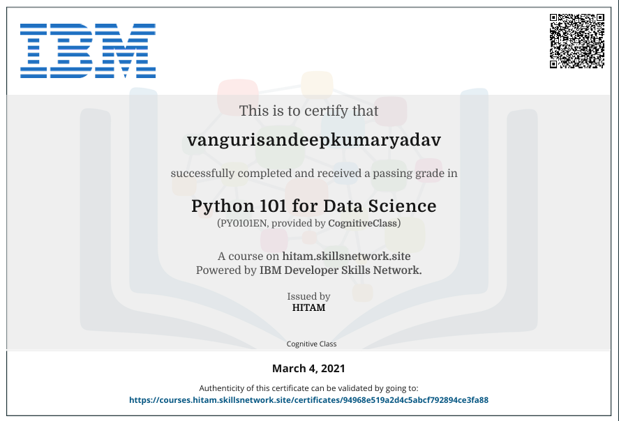 Data Science Certificate Logo